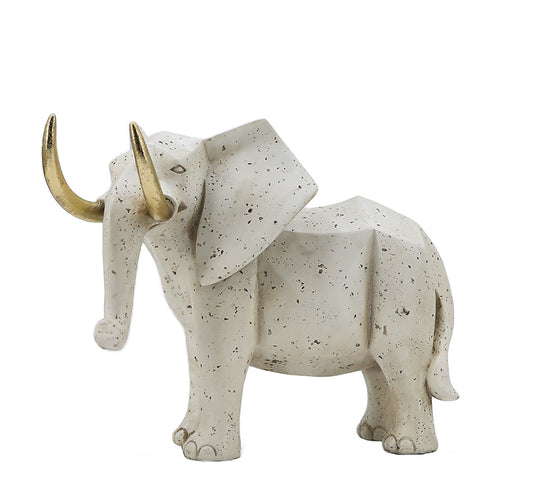 Διακοσμητικός ελέφαντας εκρού χρ.,27cm