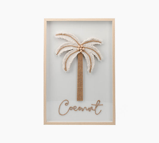 Διακοσμητικό τοιχου σχ.φοίνικας με ξύλινη κορνίζα & τζάμι 42x62cm