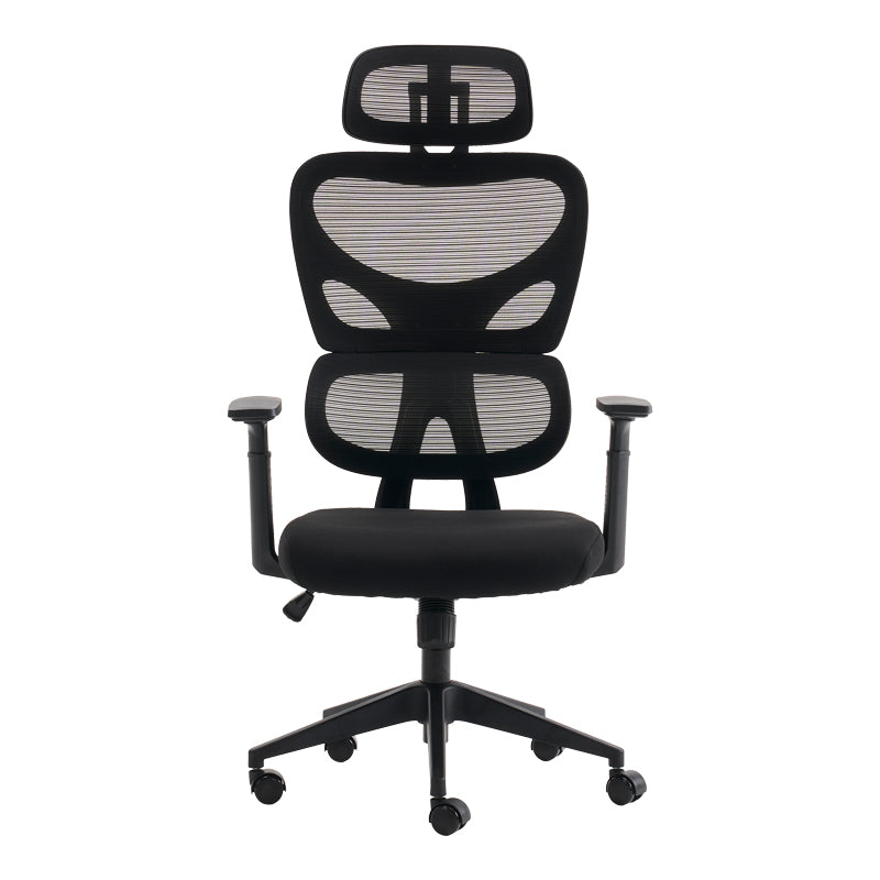 Καρέκλα γραφείου διευθυντή Cadrey pakoworld mesh μαύρο 67x64x120-128εκ