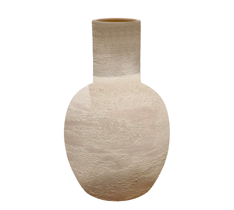 Κεραμικό βάζο "ROMY" εκρού χρ.,30cm