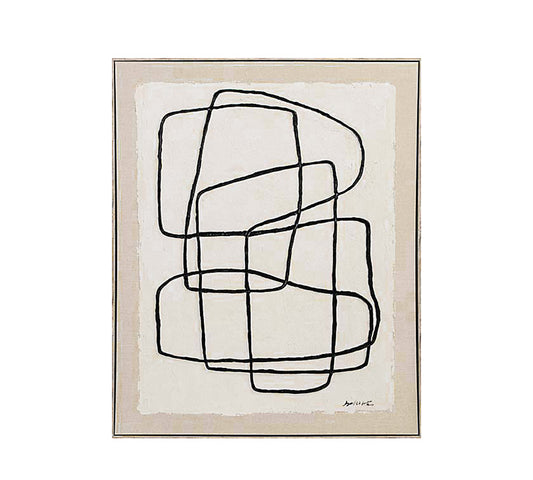 Χειροποίητος πίνακας με γραμμικό σχ.,60x80cm