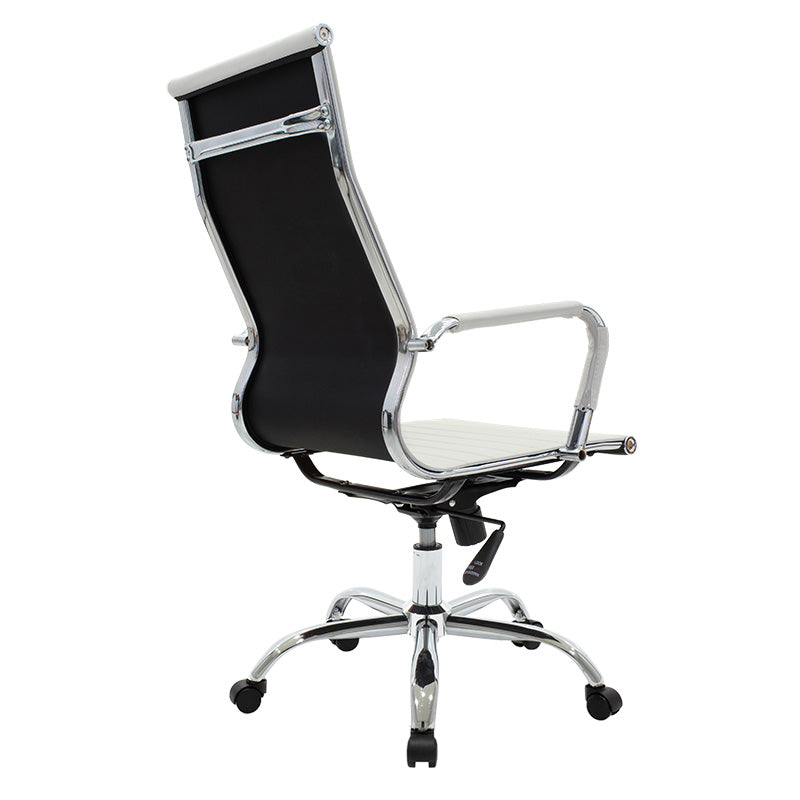 Καρέκλα γραφείου διευθυντή Valter pakoworld λευκό pu 55.5x58x108εκ