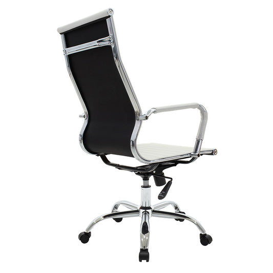 Καρέκλα γραφείου διευθυντή Valter pakoworld λευκό pu 55.5x58x108εκ