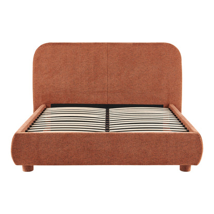 Κρεβάτι Salena pakoworld terracotta ύφασμα 160x200εκ