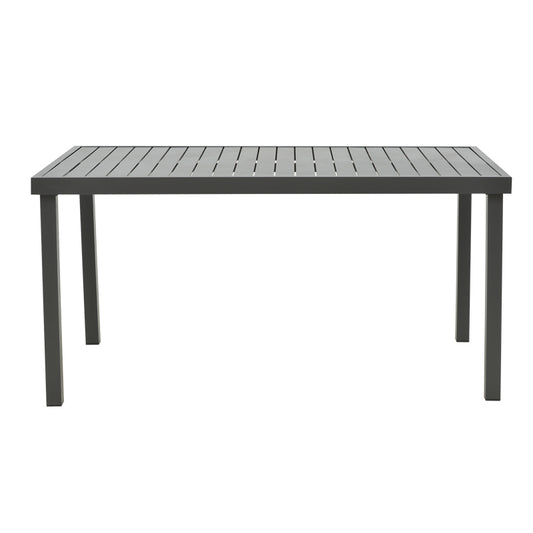 Τραπέζι Kliton pakoworld αλουμινίου ανθρακί 150x80x74εκ