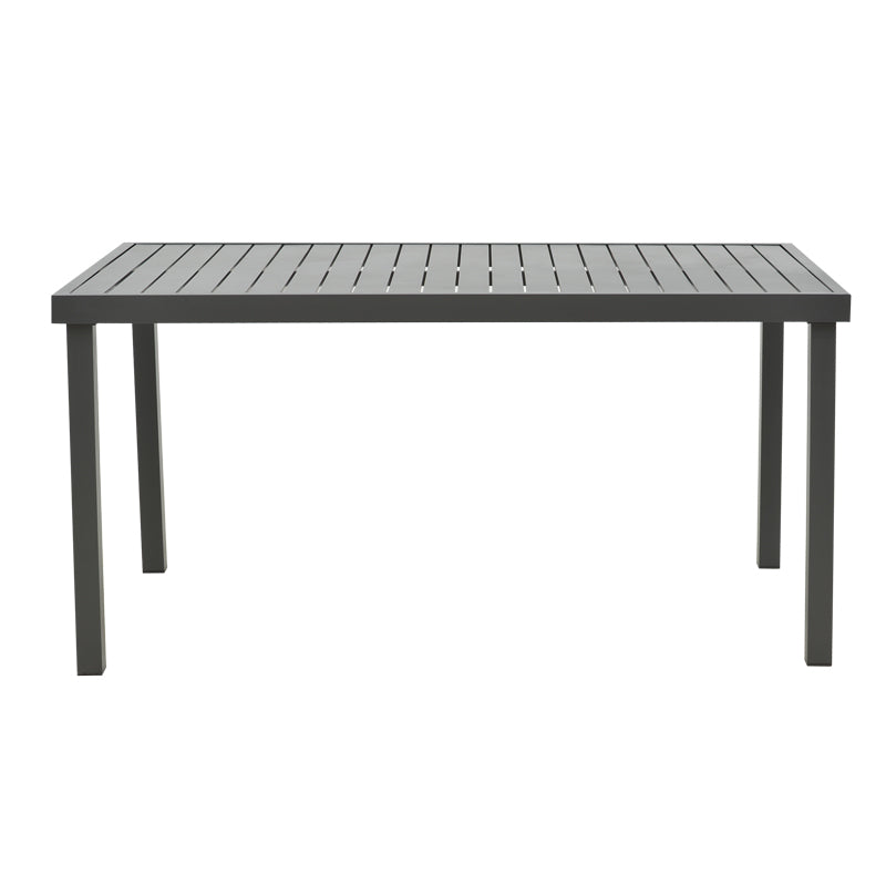 Τραπέζι Kliton pakoworld αλουμινίου ανθρακί 150x80x74εκ