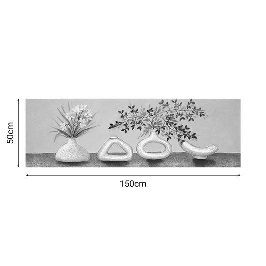 Πίνακας σε καμβά Vase II 3D Inart 150x3x50εκ
