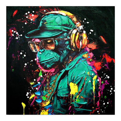 Πίνακας σε καμβά Monkey 3D Inart 80x3x80εκ