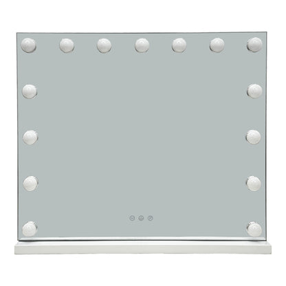 Καθρέπτης Led Hollywood Inart μέταλλο λευκό 60x12x52.3εκ