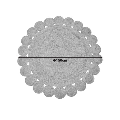 Χαλί Voni Inart φυσικό γιούτα Φ150x1εκ