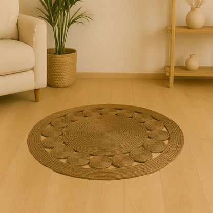 Χαλί Lopzerc Inart φυσικό σχοινί Φ80x2εκ