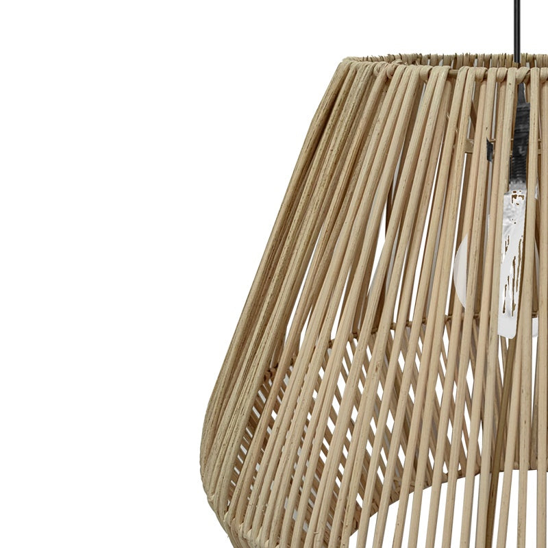Φωτιστικό οροφής Lilabel Inart ψάθινο σε φυσική απόχρωση Φ25x84εκ