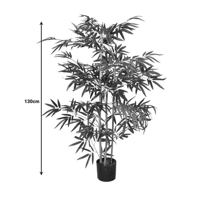 Διακοσμητικό φυτό Bamboo σε γλάστρα Inart πράσινο pp Υ130εκ
