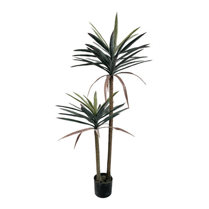 Διακοσμητικό φυτό Dracaena palm σε γλάστρα Inart πράσινο pp Υ125εκ