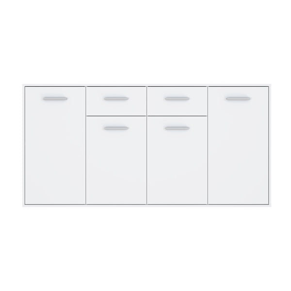 Μπουφές Drepen pakoworld μελαμίνη σε λευκό χρώμα 162.3x34.2x81.7εκ