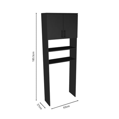 Έπιπλο πλυντηρίου Hifro pakoworld ανθρακί μελαμίνης 65x27x185.5εκ