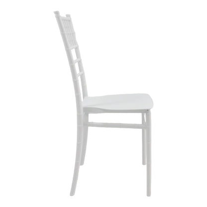 Καρέκλα Tiffany Ι pakoworld pp σε λευκή απόχρωση 38.5x46.5x87εκ