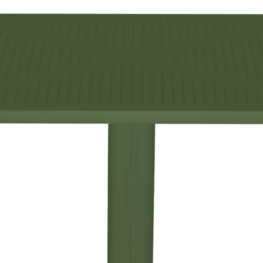 Τραπέζι Groovy pakoworld pp διατρητο σκούρο πράσινο 60x60x76εκ