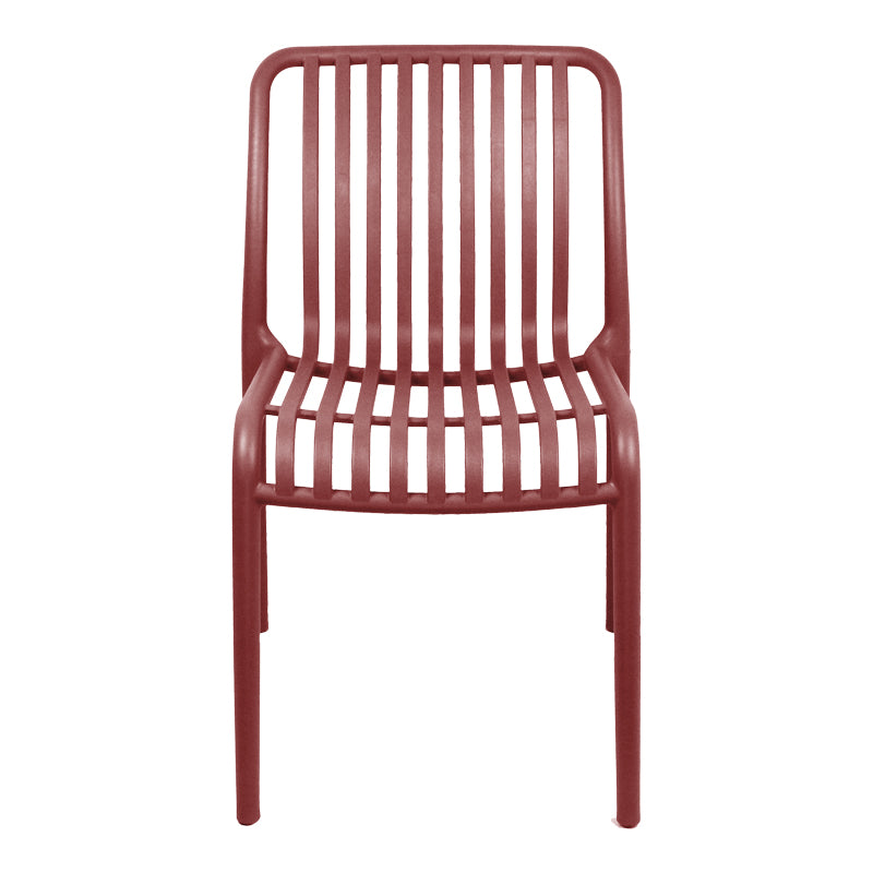 Καρέκλα Zoi pakoworld στοιβαζόμενη terracotta PP 42x58x79εκ