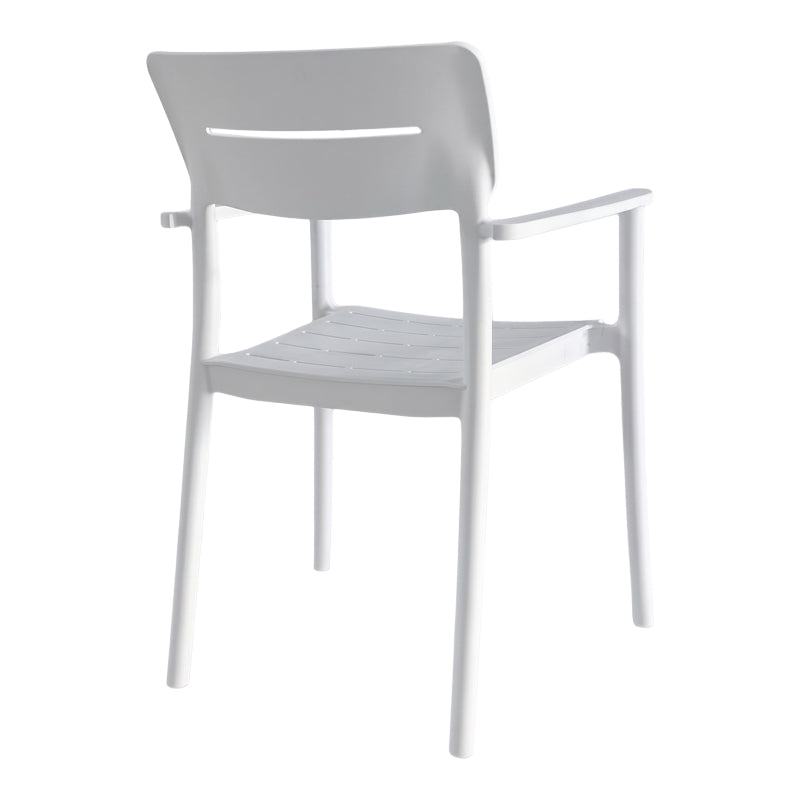 Πολυθρόνα Pilma pakoworld λευκό PP 57x54x82εκ