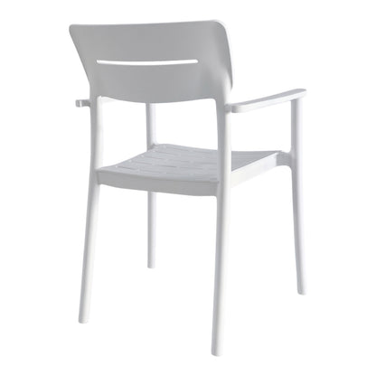 Πολυθρόνα Pilma pakoworld λευκό PP 57x54x82εκ