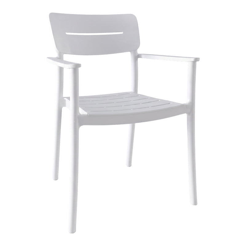 Πολυθρόνα Pilma pakoworld λευκό PP 57x54x82εκ