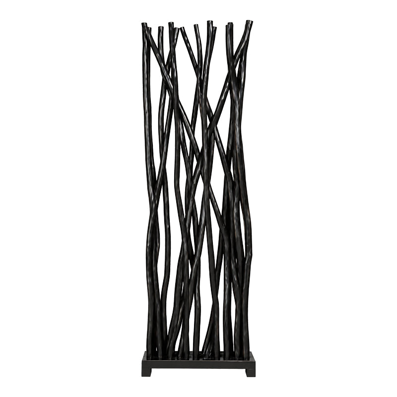 Διακοσμητικό δαπέδου Jati pakoworld μαύρο teak ξύλο 60x20x190εκ