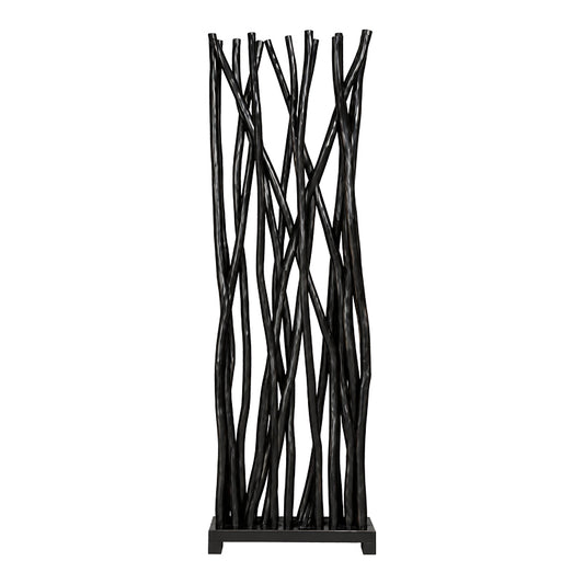 Διακοσμητικό δαπέδου Jati pakoworld μαύρο teak ξύλο 60x20x190εκ