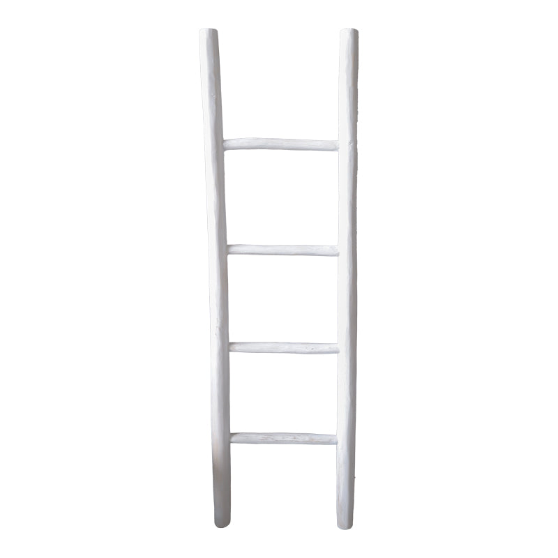 Σκάλα Morjeve pakoworld teak ξύλο σε white wash απόχρωση 45x6x150εκ