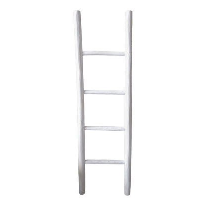 Σκάλα Morjeve pakoworld teak ξύλο σε white wash απόχρωση 45x6x150εκ