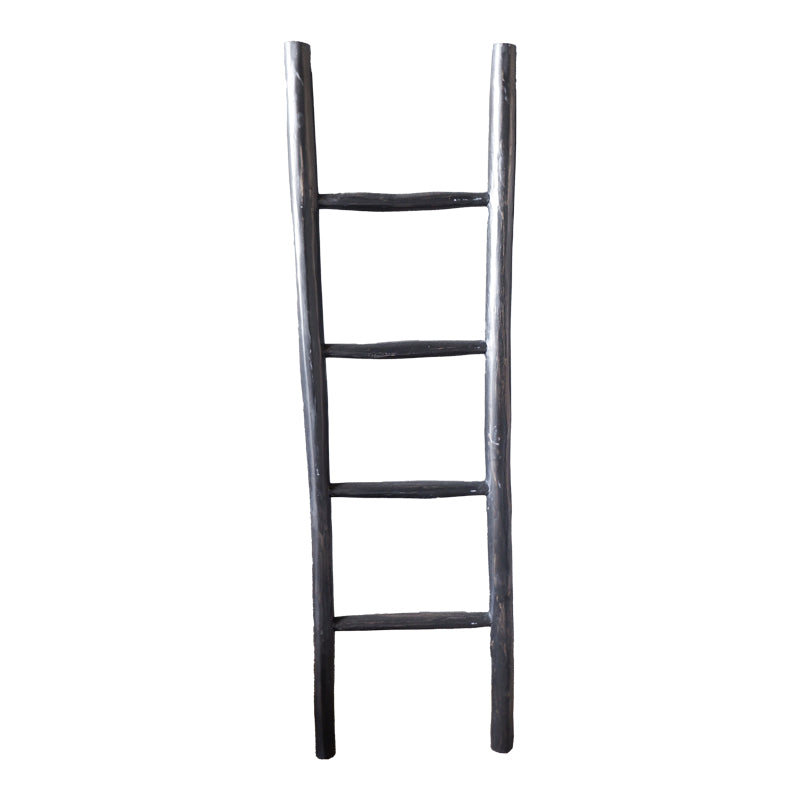 Σκάλα Morjeve pakoworld μαύρο teak ξύλο 45x6x150εκ