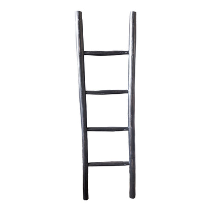 Σκάλα Morjeve pakoworld μαύρο teak ξύλο 45x6x150εκ