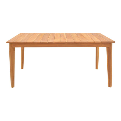 Τραπέζι Ory pakoworld teak ξύλο σε φυσική απόχρωση 160x80x75εκ