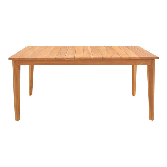 Τραπέζι Ory pakoworld teak ξύλο σε φυσική απόχρωση 160x80x75εκ