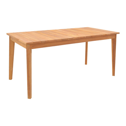Τραπέζι Ory pakoworld teak ξύλο σε φυσική απόχρωση 160x80x75εκ