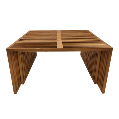 Τραπέζι Tinnie I pakoworld σετ 2τεμ teak ξύλο σε φυσική απόχρωση