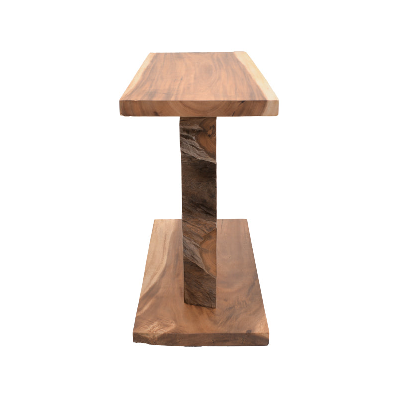 Κονσόλα Nasiol Inart teak ξύλο σε φυσική απόχρωση 120x40x75εκ