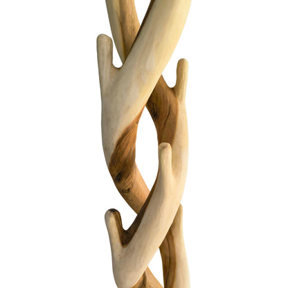 Καλόγερος Joint pakoworld suar ξύλο σε φυσική απόχρωση 30x30x200εκ