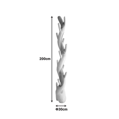 Καλόγερος Renzo pakoworld suar ξύλο σε φυσική απόχρωση 30x30x200εκ