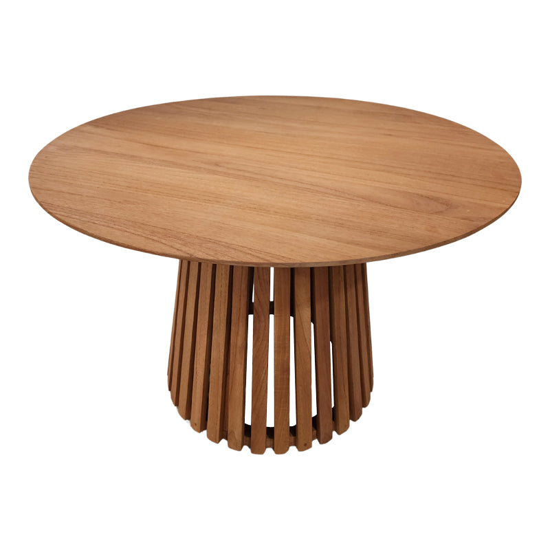 Τραπέζι Kenda Ι pakoworld mindi ξύλο σε φυσική απόχρωση Φ120x75εκ
