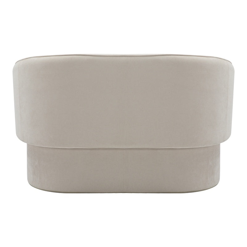 Καναπές διθέσιος Playmob pakoworld ύφασμα σε μπεζ απόχρωση 128x65x79εκ