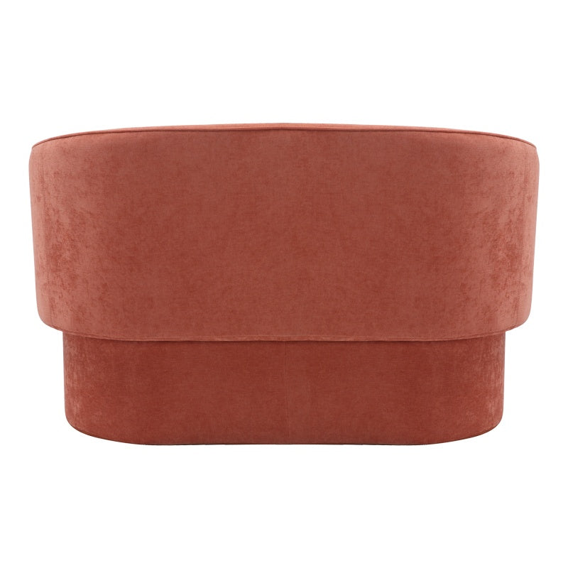 Καναπές διθέσιος Playmob pakoworld ύφασμα σε κεραμιδί απόχρωση 128x65x79εκ