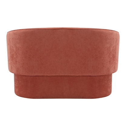 Καναπές διθέσιος Playmob pakoworld ύφασμα σε κεραμιδί απόχρωση 128x65x79εκ