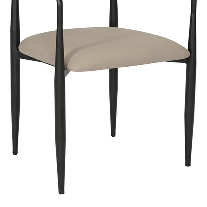 Πολυθρόνα Kalone pakoworld pu σε γκρι-μπεζ απόχρωση 56x55x78εκ