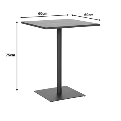 Τραπέζι Nerobian pakoworld mdf σε καρυδί απόχρωση 60x60x75εκ