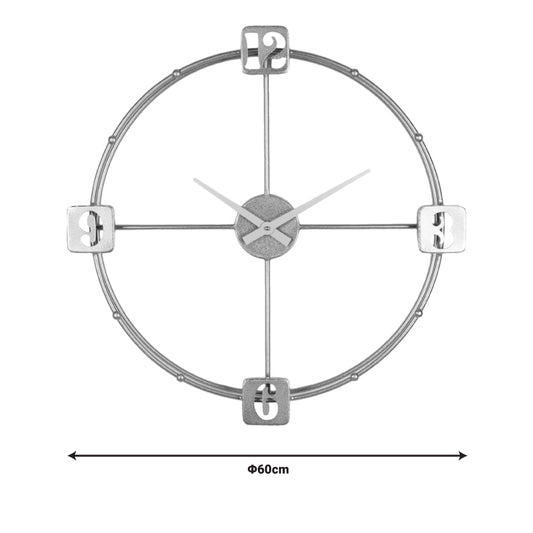 Ρολόι τοίχου Hunga Inart μέταλλο σε χρυσή απόχρωση 60x7.5x60εκ