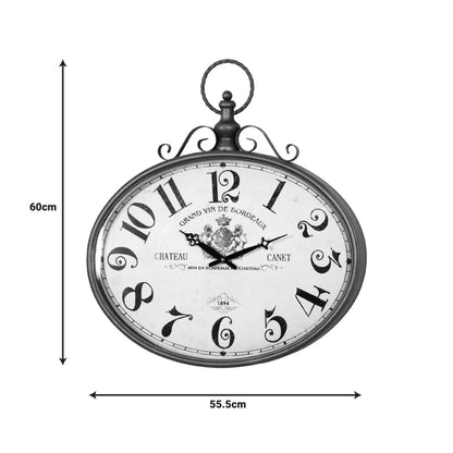 Ρολόι τοίχου Krepi Inart μέταλλο σε καφέ απόχρωση 55.5x6.5x60εκ