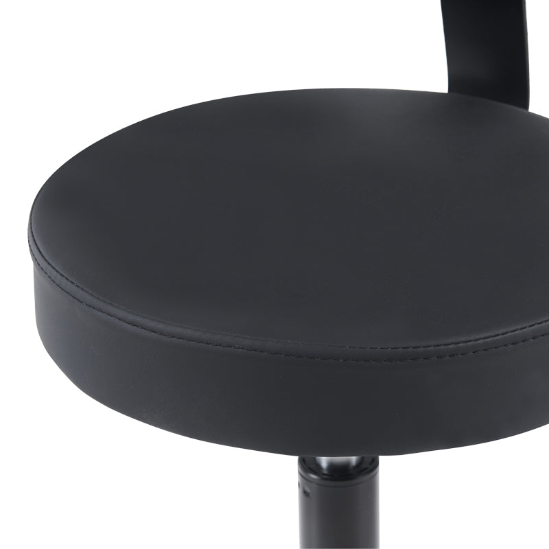 Καρέκλα γραφείου τροχήλατη Mafeshi pakoworld pu σε μαύρη απόχρωση 45x44x70-82εκ