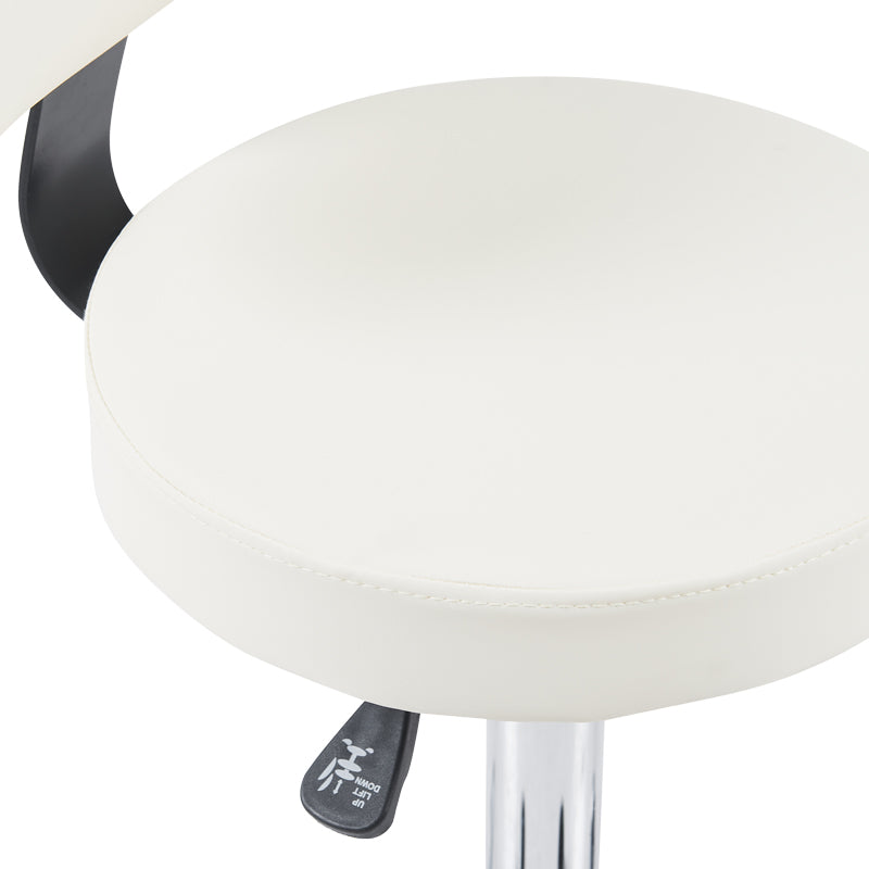 Καρέκλα γραφείου τροχήλατη Mafeshi pakoworld pu σε λευκή απόχρωση 45x44x70-82εκ