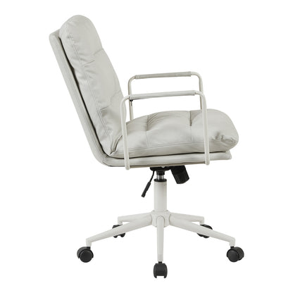 Καρέκλα γραφείου διευθυντη Kreno pakoworld PES γκρι 56x67x89-97εκ